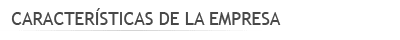 Caracter&iacute;sticas de la empresa